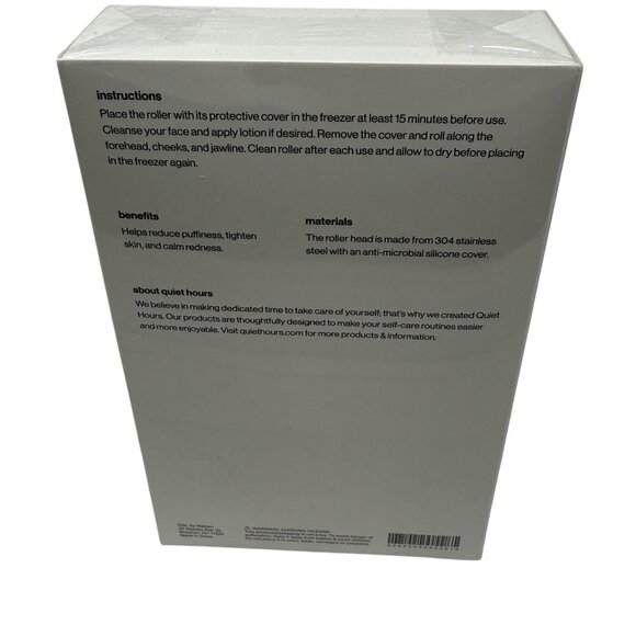 Quiet Hours Stainless Steel Pink Face Roller For Skin Tightening & Puffiness Red - Picture 2 of 3